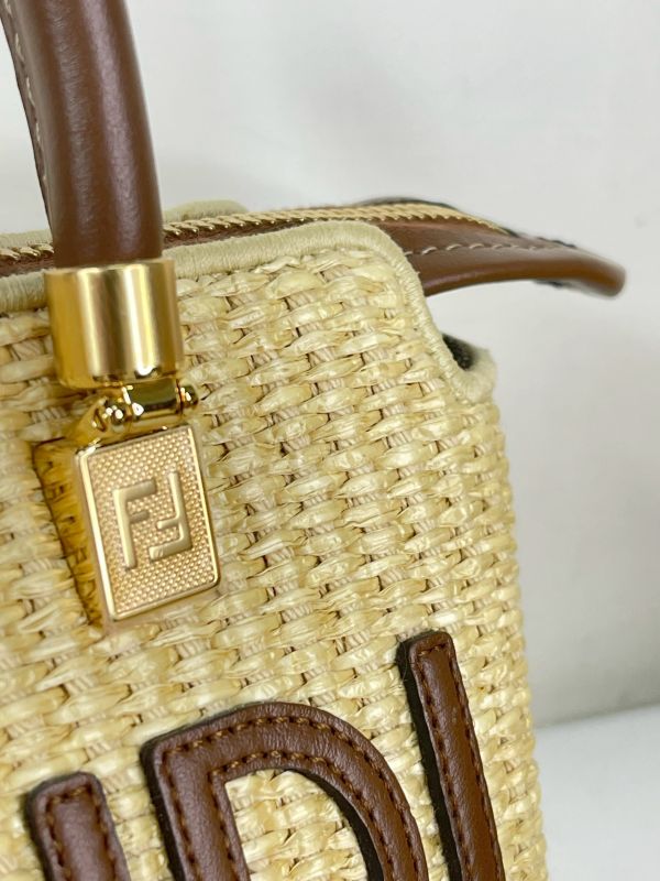 【分期0利率】FENDI BY THE WAY 竹編兩用迷你波士頓包【95成新】