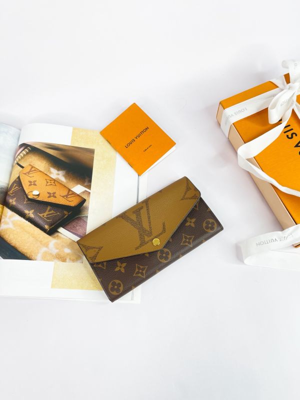 【分期0利率】LV SARAH 拚色長夾【9成新】 