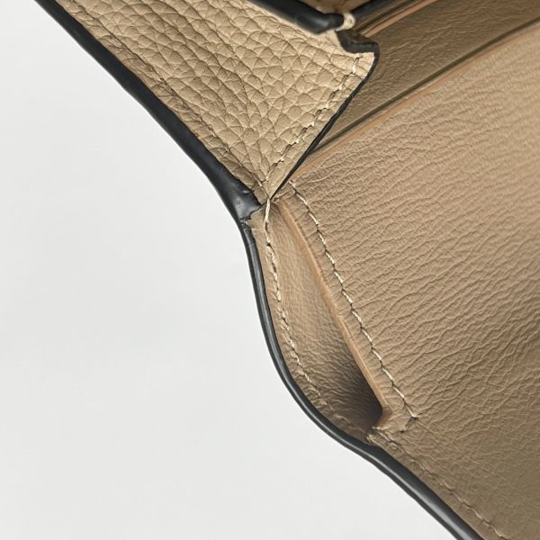 【12期0利率】LOEWE Anagram 卵石紋小牛皮對折短夾【台灣購證】【99成新】 