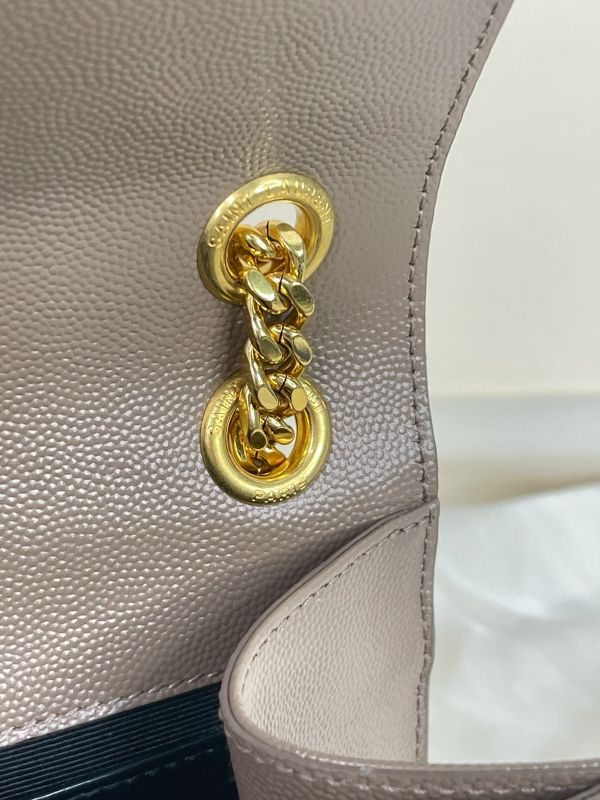 【分期0利率】YSL 粒面绗縫皮革中號信封包【99成新】 