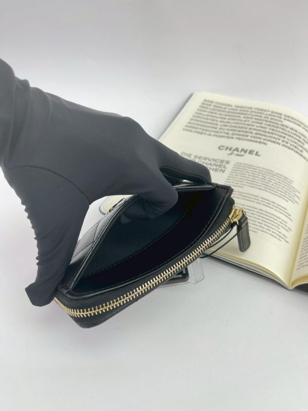 【未使用閒置品】CHANEL 經典L型拉鍊卡片夾 
