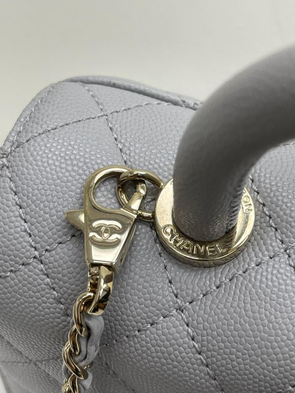 【95成新】CHANEL荔枝牛皮coco handle small 