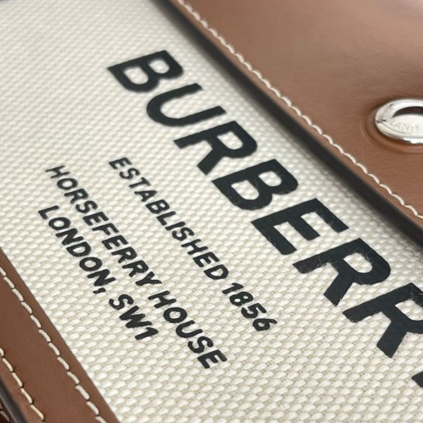 【12期0利率】BURBERRY MINI HORSEFERRY斜背包【99成新】 