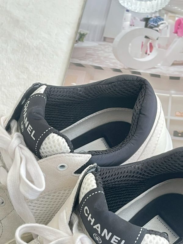 【分期0利率】CHANEL 麂皮拼接網布運動鞋【95成新】 