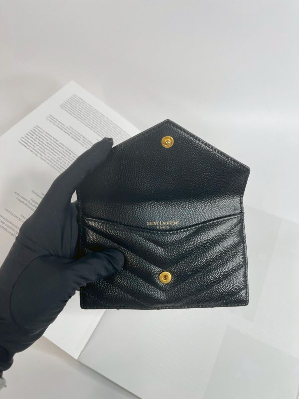 【9成新】YSL 粒面壓紋拉鍊卡片套 