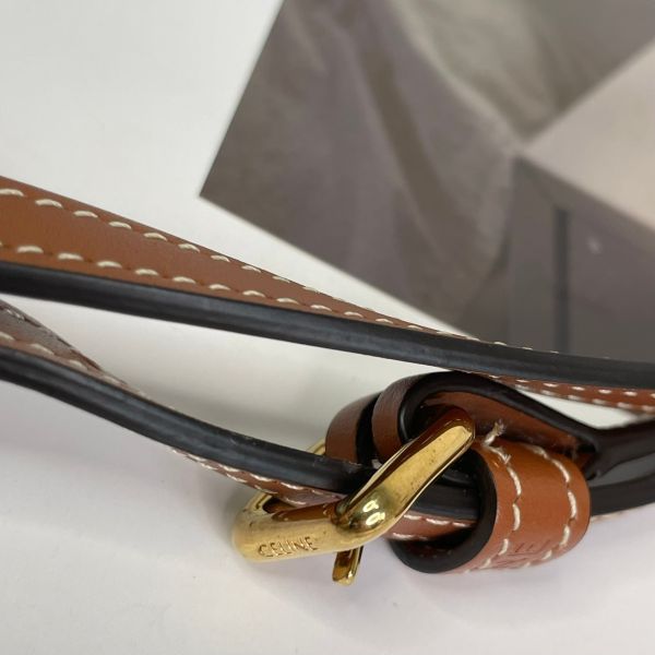 【95新】【12期0利率】CELINE 平滑小牛皮CUIR TRIOMPHE迷你BESACE  小胖包 