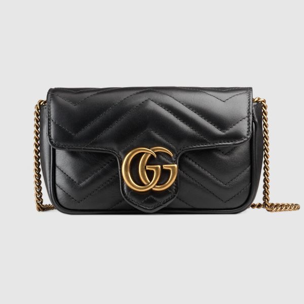 【12期0利率】GUCCI GG Marmont 絎縫皮革迷你手袋 