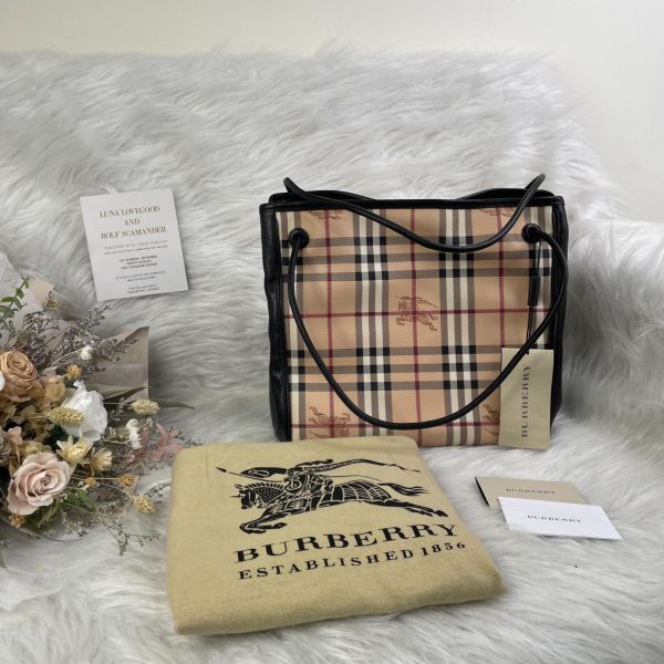 【12期0利率】BURBERRY戰馬牛皮Haymarket 單肩包【全新閒置】 