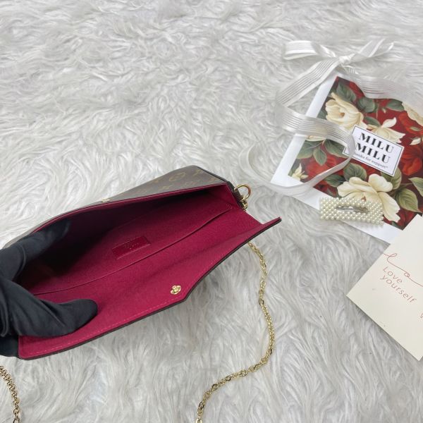 【12期0利率】 LV LV Félicie Pochette 舊款老花三合一 (非絨布內裡)【95成新】 