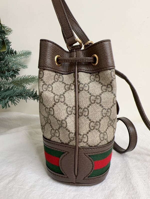 【12期0利率】GUCCI OPHIDIA GG 迷你水桶袋 【22年7月台灣購證】【95成新】 