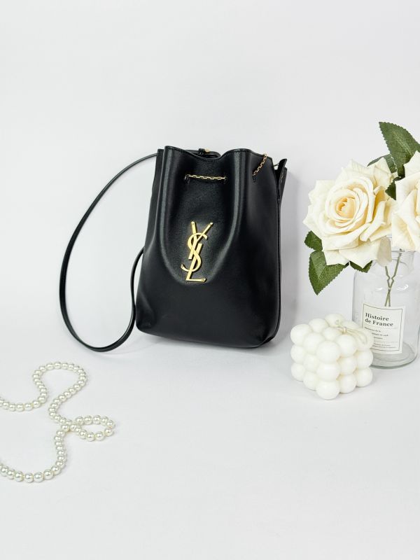 【分期0利率】YSL POCHON 小羊皮手袋【95成新】 