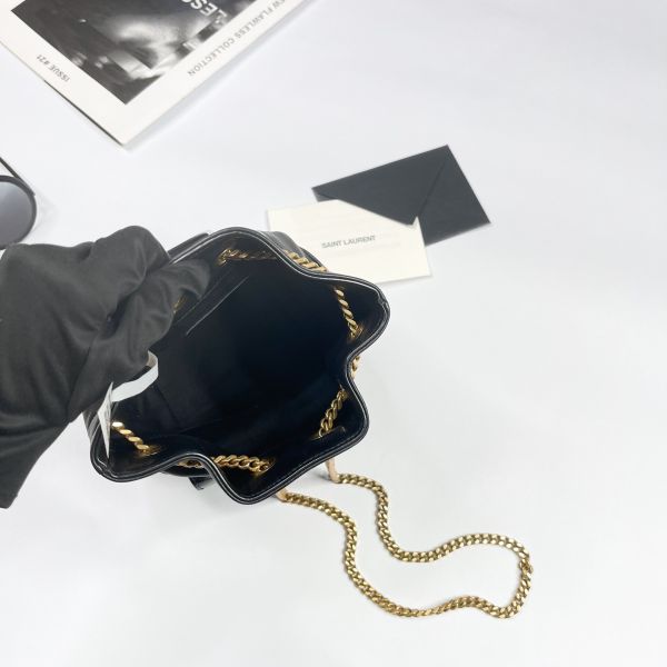 【12期0利率】YSL  Joe絎縫小羊皮迷你水桶袋【9成新】 