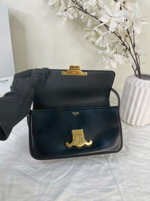 【分期0利率】CELINE 亮面牛皮革CLAUDE肩揹袋【99成新】 