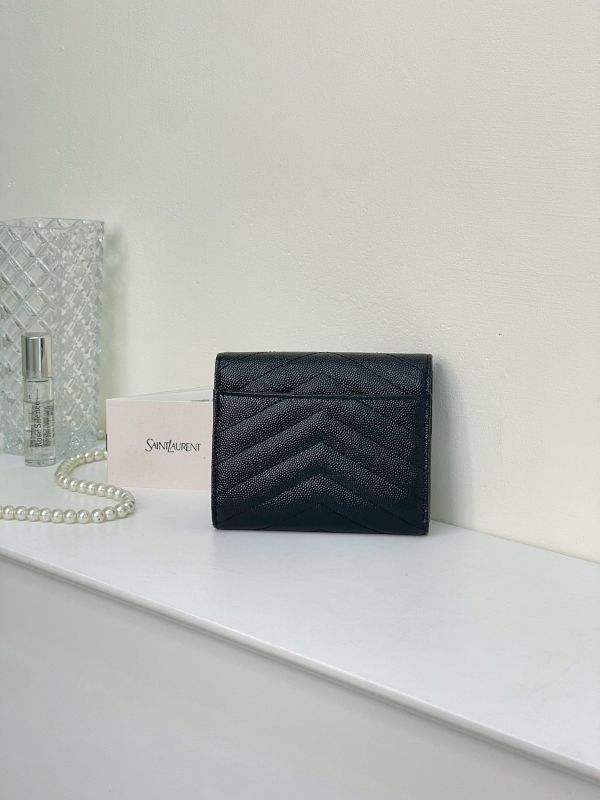 【99成新】YSL 魚子醬三折短夾 