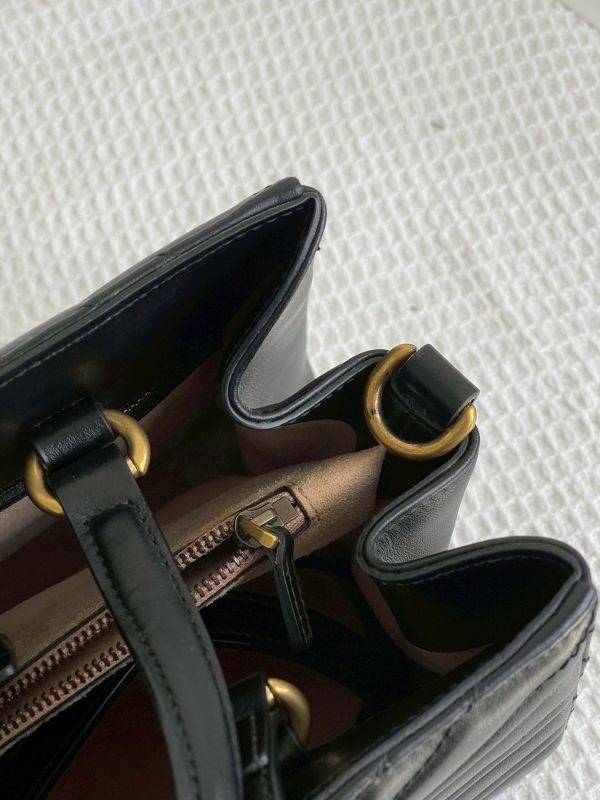 【分期0利率】GUCCI GG Marmont 絎縫牛皮手提兩用包【9成新】 