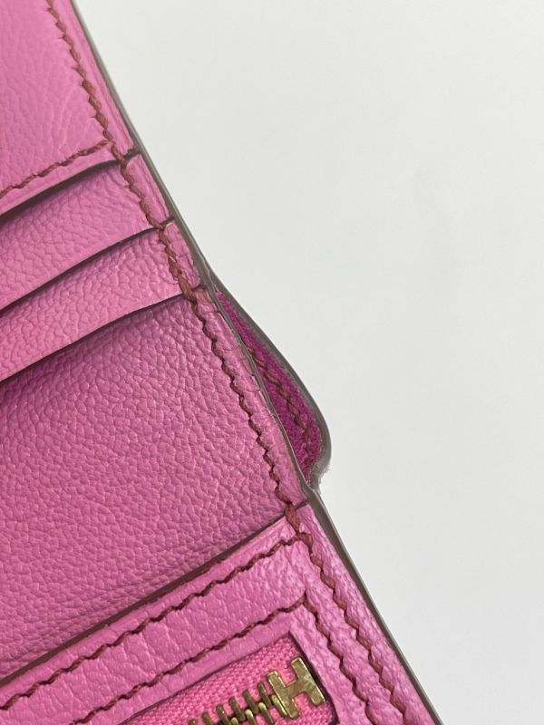 【9成新】HERMES BEARN 鴕鳥皮短夾 