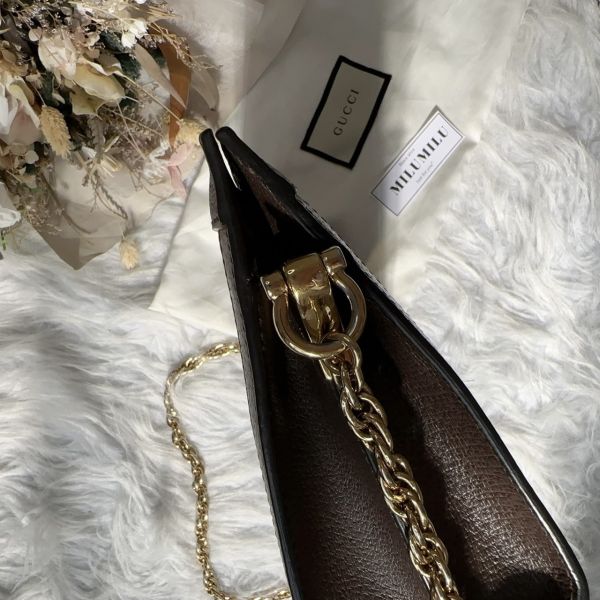 【12期0利率】GUCCI OPHIDIA GG磁扣肩背鍊包【9成新】【 