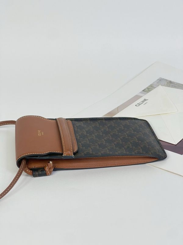 【9成新】CELINE 老花直立式手機包 