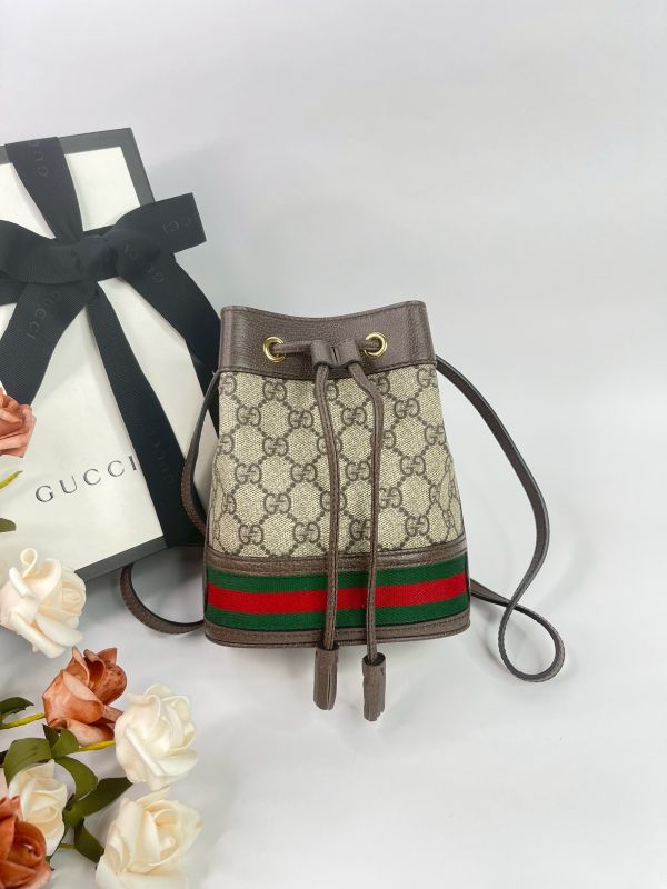 【分期0利率】GUCCI OPHIDIA GG 迷你水桶袋 【9成新】 