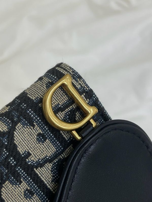 【閒置新品】Dior Saddle Lotus三折短夾 