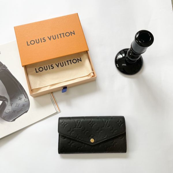 【12期0利率】LV Sarah 老花信封長夾【95成新】 