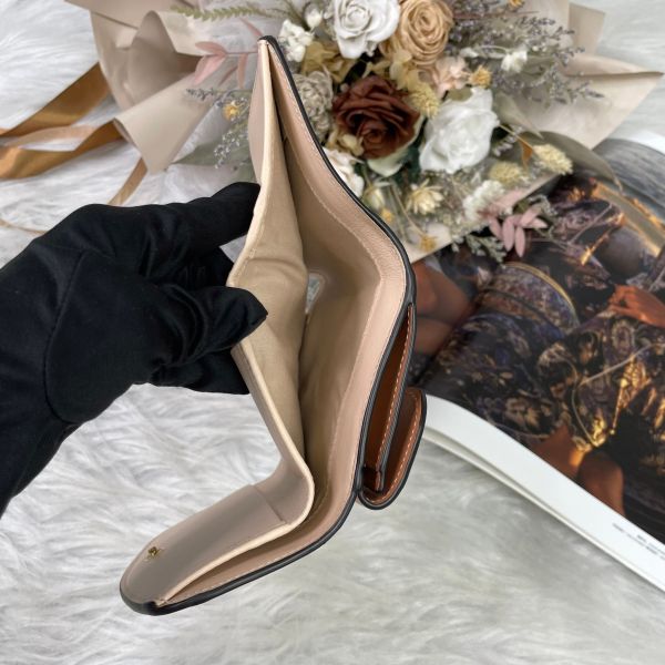 【12期0利率】CHLOE C 拼色光滑小牛皮釦式短夾【95成新】 