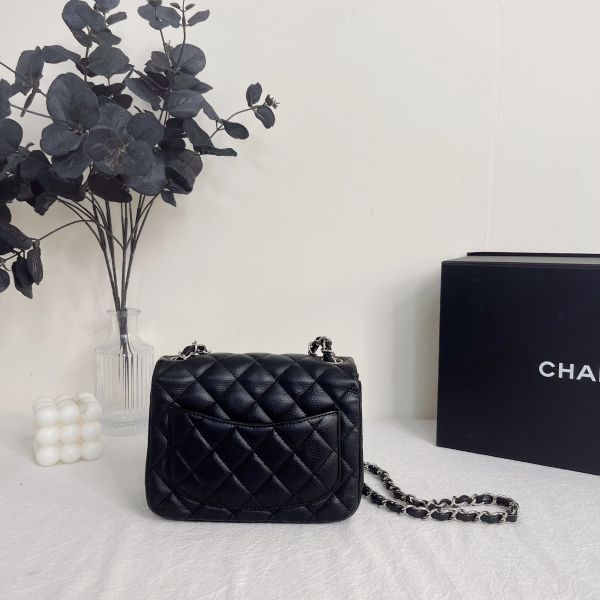 【12期0利率】CHANEL 方胖黑銀【85成新】 