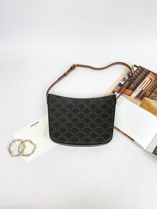 【95成新】CELINE Croque 老花腋下包 