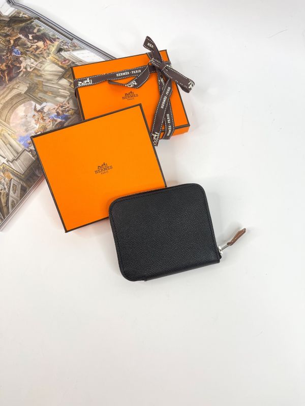 【分期0利率】HERMES 絲巾短夾  黑【99成新】 