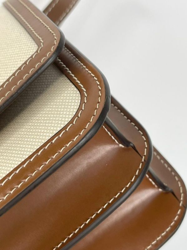 【95成新】BURBERRY TB帆布翻蓋斜背包 