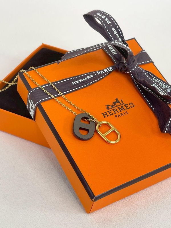 【95成新】HERMES 豬鼻項鍊 