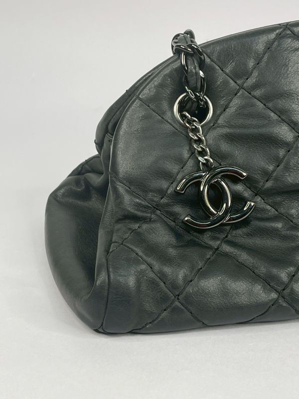 【分期0利率】CHANEL  閃亮皮革保齡球兩用包【9成新】 