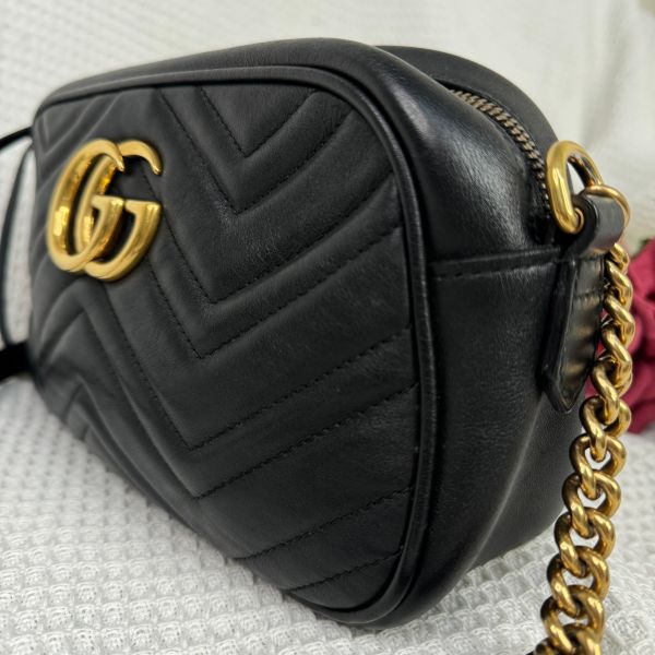 【9成新】【12期0利率】GUCCI GG Marmont 相機包 24公分 gucci 女包