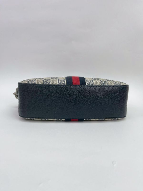 【95成新】GUCCI GG Supreme 帆布印花織帶相機包 