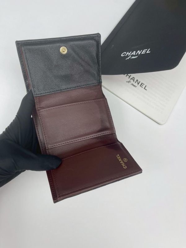 【85成新】CHANEL  COCO迷你雙層三折短夾 