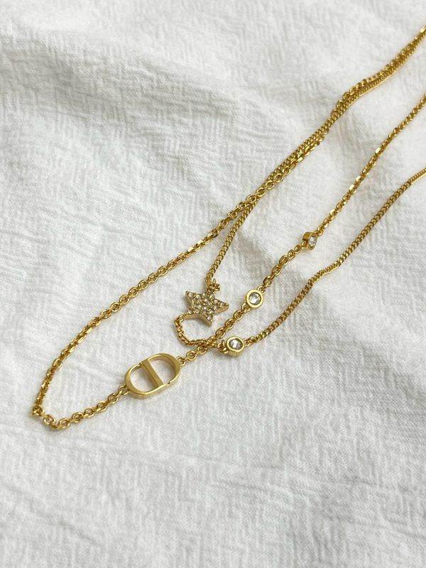 【99成新】DIOR Petit CD雙項鍊 