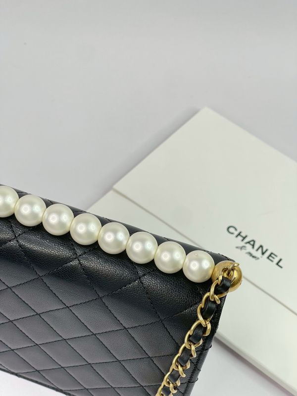 【95成新】CHANEL 19SS 珍珠方形口蓋包 