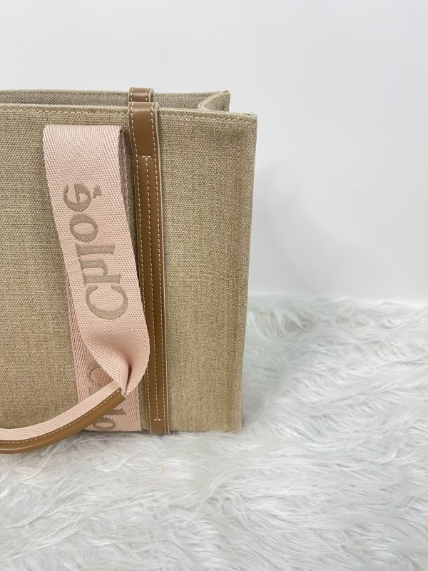 【分期0利率】Chloé 中號Woody Tote Bag 刺繡款【95成新】 