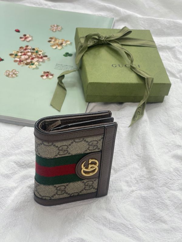 【分期0利率】GUCCI OPHIDIA GG零錢對開短夾【95成新】 