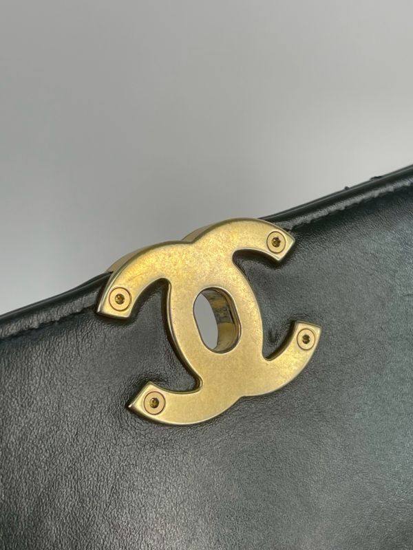 【95成新】CHANEL 雙金球口蓋包 
