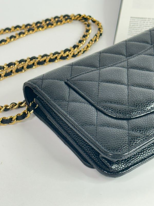 【分期0利率】CHANEL 魚子醬 WOC 黑金牛 【95成新】 