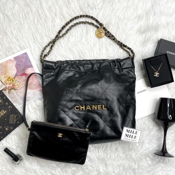 【12期0利率】CHANEL  22BAG  SMALL【95成新】 