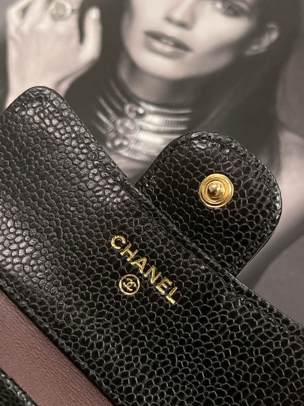 【分期0利率】CHANEL COCO 魚子醬三折短夾【全新品】 