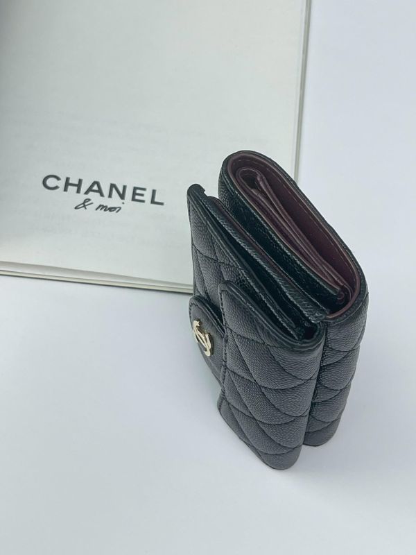 【85成新】CHANEL  COCO迷你雙層三折短夾 