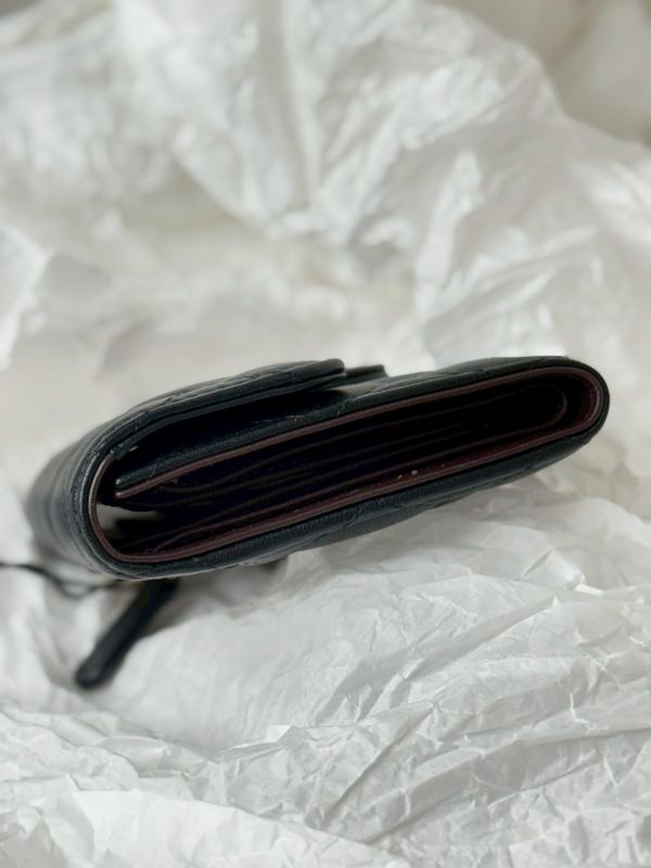 【99成新】CHANEL COCO 背面拉鍊三折短夾 