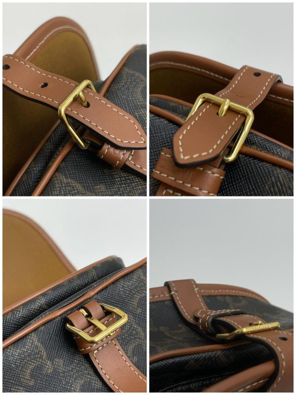 【95成新】CELINE Triomphe帆布中型Folco手袋 