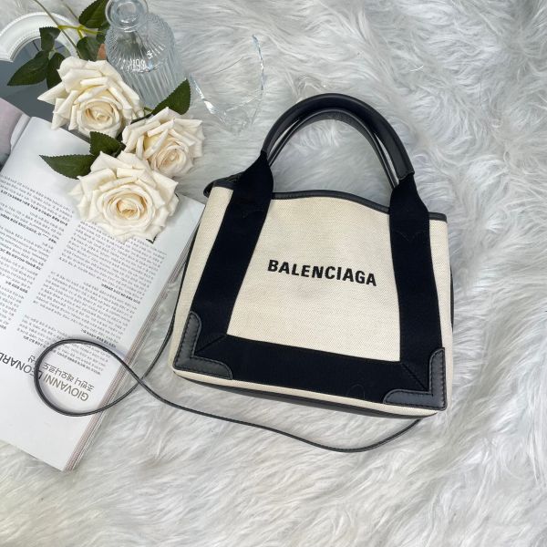 【12期0利率】BALENCIAGA   NAVY CABAS 子母包 XS【85成】 