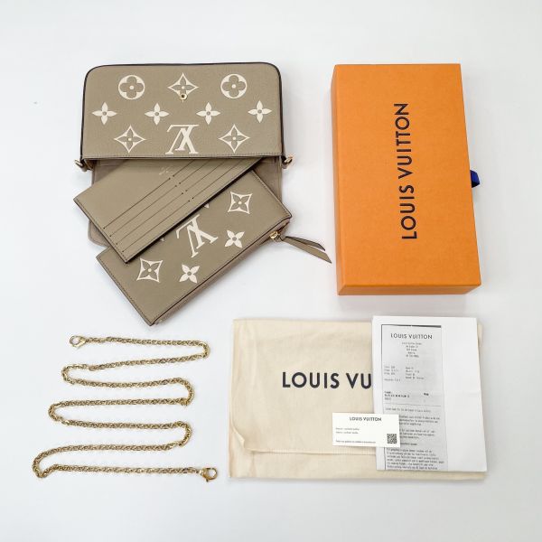 【12期0利率】LV Félicie Pochette斑鳩灰 【99成新】 
