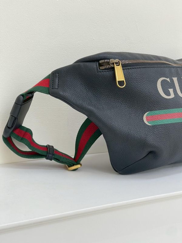 【95成新】GUCCI 皮革腰包  大號 