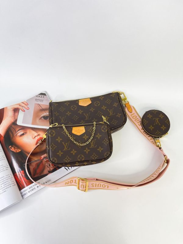 【95成新】LV 五合一麻將包 粉色 